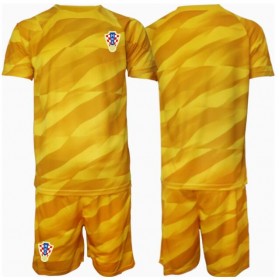 Dětské fotbalový komplet Chorvatsko Brankář Domácí košile ME 2024 Krátkým Rukávem